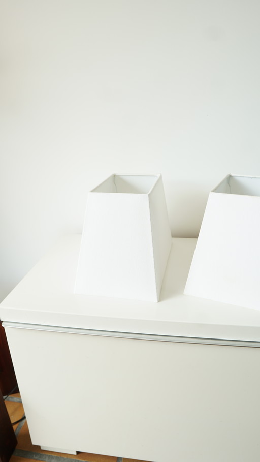 Pair of Mid - Century solid wood table lamps - 1970s