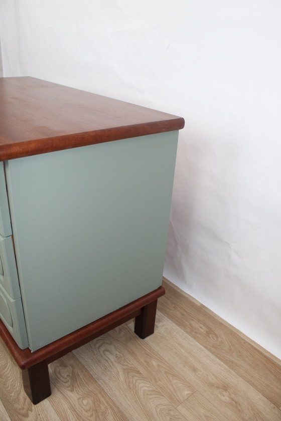 Image 1 of CÓMODA 3 CAJONES VERDE SALVIA GAUTIER 1970 FRANCIA