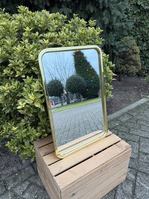 Hollywood Regency spiegel goudkleurig vintage wandspiegel