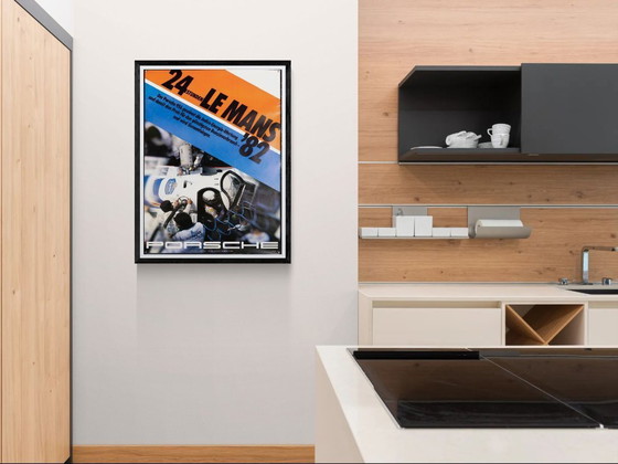 Image 1 of 24 Stunden Le Mans 82 – 1982 – Original Vintage Motorsport Poster by Erich Strenger – Porsche 956 Group C Racing – 102x76 cm