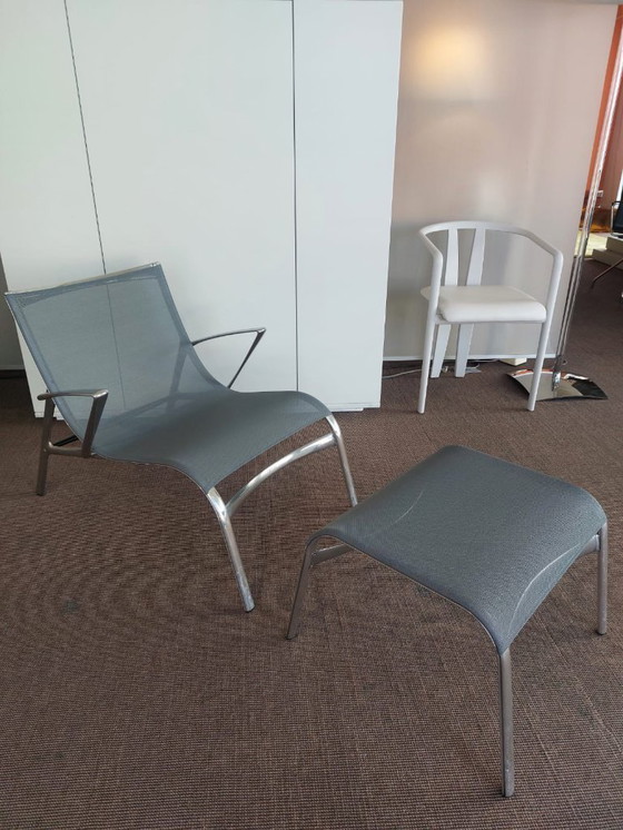 Image 1 of Outdoor Lounge Chair with Footstool – Armrest + Footframe from Alias