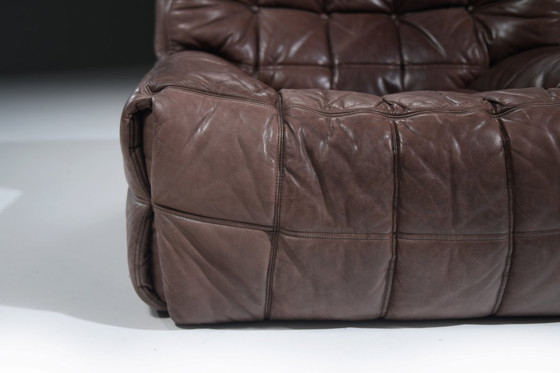 Image 1 of Atemberaubender, patinierter Kashima Lounge Chair (1982) von Michel Ducaroy - Ligne Roset