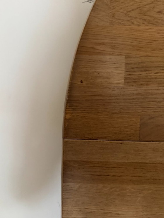 Image 1 of Tavolo da pranzo allungabile in rovere massiccio 120 x 200 cm - Bianco