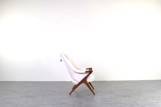 Fauteuil Bravo en teck Mid-Century par Sigurd Ressell pour Hjellegjerde Møbelfabrikk, 1957 – Wood, Wool (photo 3 of 12)