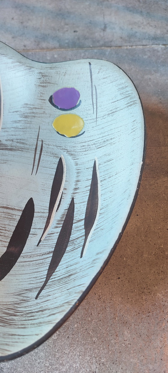 Image 1 of Westdeutscher Keramikteller im Stil der Mid-Century Modern (MCM), Freiform, 1950er/60er Jahre