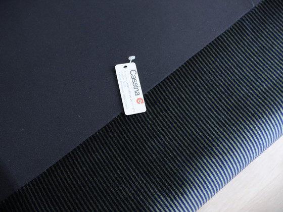 Image 1 of Divano vintage Cassina Maralunga a 3 posti in velluto blu e verde degli anni '80