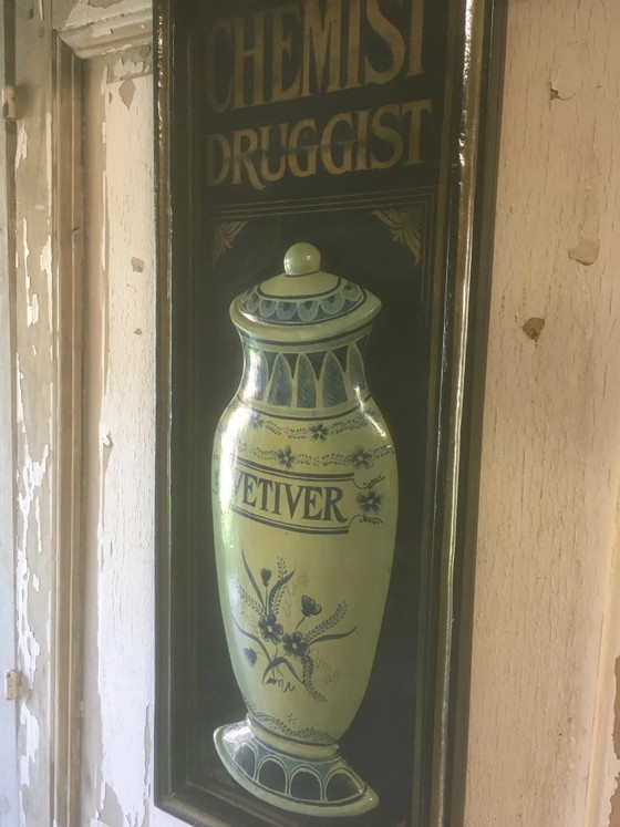 Pannello a rilievo in legno "Chemist Druggist" di Country corner – Decorazioni murali, Vintage (photo 2 of 11)