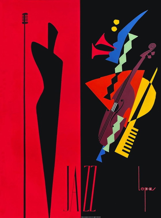Image 1 of Patrick Boussignac dit LEPAS Jazz cartel original 1990