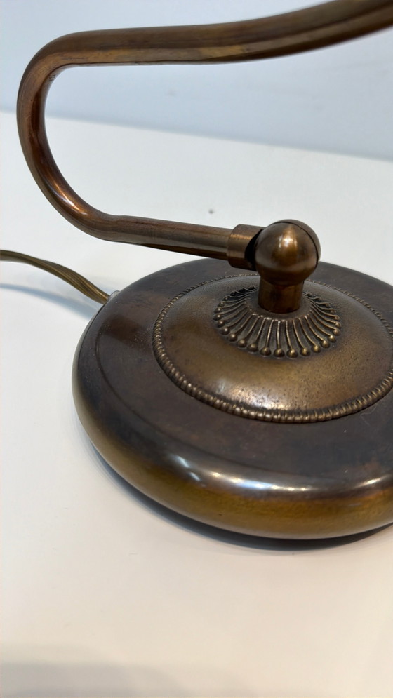 Vintage Adjustable Brass Desk Lamp (photo 4 of 6)