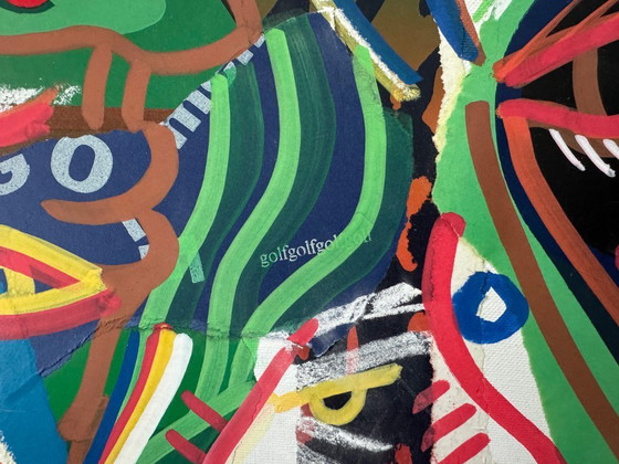 Image 1 of Thomas van der Linden - Mixed media collage on canvas
