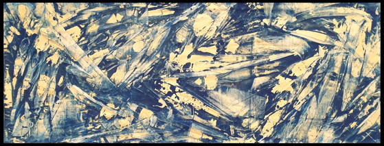 Jürgen Angeler - Blue Golden Squares – Paintings & Drawings, Canvas (photo 10 of 11)