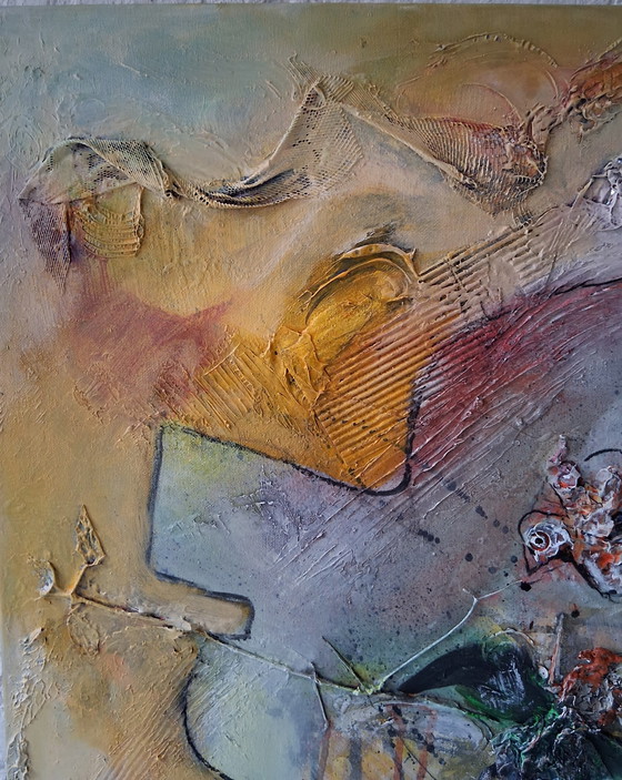 Image 1 of The eye that looks inside me,abstract,mixed techniek