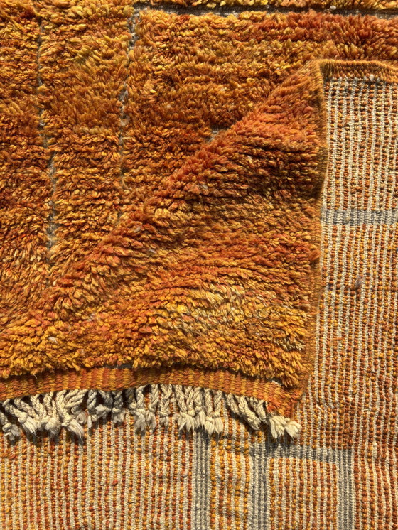 Image 1 of Zonsondergang Oranje Marokkaanse Mrirt Vloerkleed - 300x220 cm - Handgemaakt Wollen Berber Tapijt