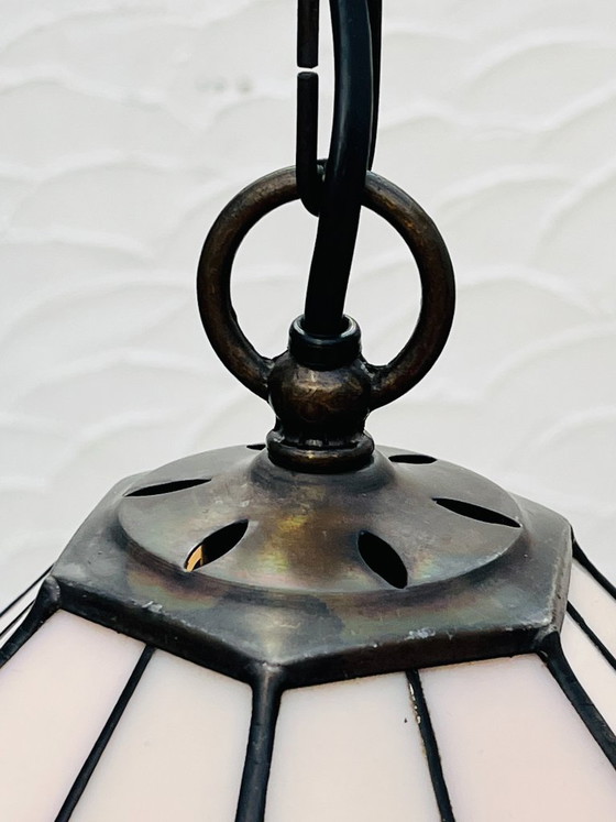 Lampada a sospensione Tiffany Fleur de Lys Art Deco – Lampade a sospensione, Glass (photo 12 of 17)