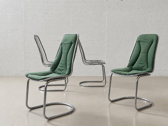 4 Cantilever Wire Chairs in Chrome, 1970s – Side chairs (photo 15 of 15)