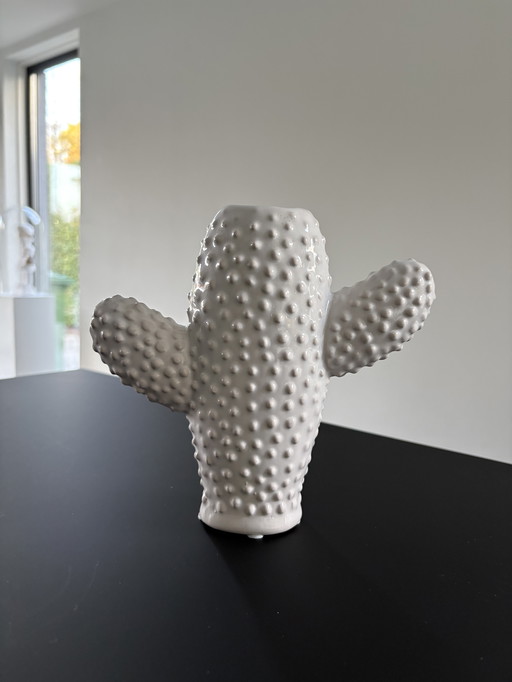 Serax, cactus in ceramica bianca, alto 20 cm