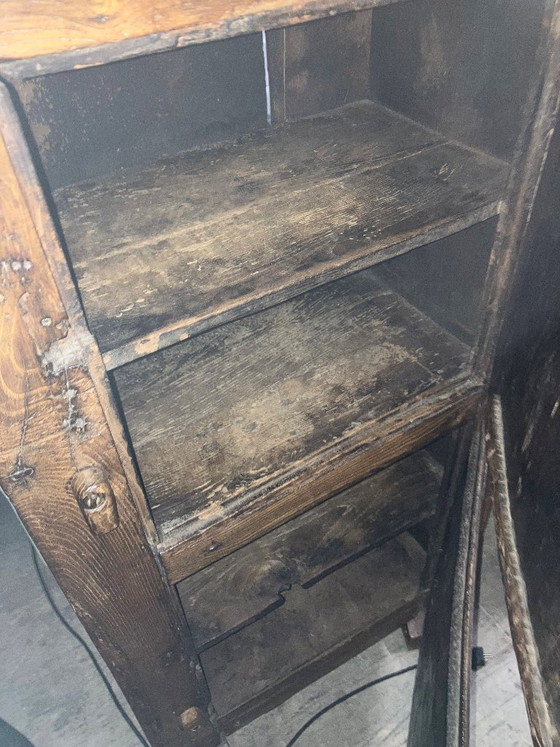 Antique wooden cabinet with metal fittings – Iron (photo 5 of 11)