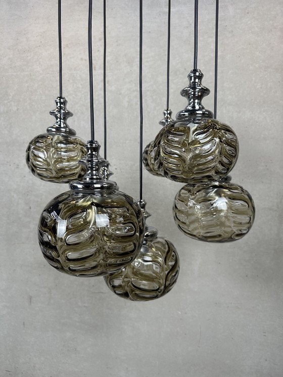 Image 1 of Vintage cascade hanglamp - Oberglas Austria