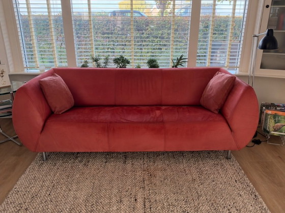 Gelderland Young 2.5-seater sofa, 3-5 seaters, Leather, Metal, Red, Modern (photo 14 of 15)