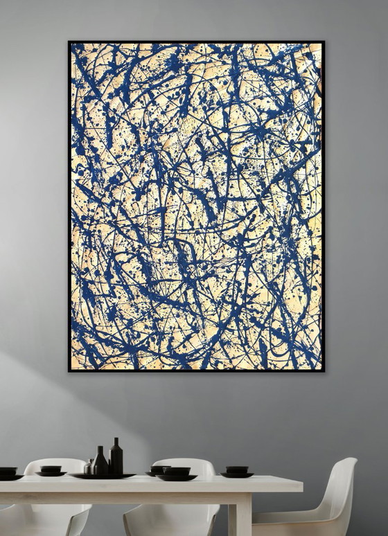 Jürgen Angeler - Informalismo Blu Dorato – Dipinti e disegni, Tela (photo 15 of 18)