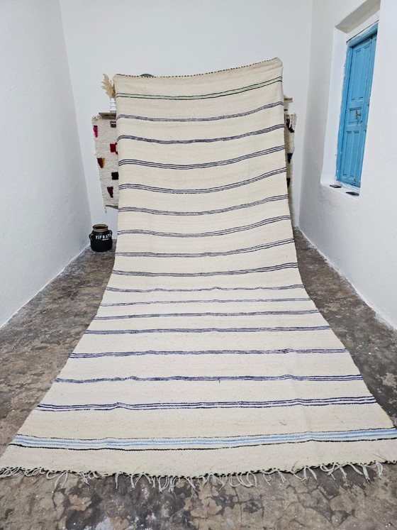 Antique Berber Kilim Rug - Unique Piece 390cm x 175cm – Rugs & carpets, Cotton, Wool (photo 9 of 9)