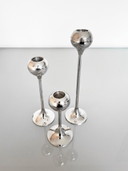 Set vintage di tre candelabri in stile Space Age anni '70