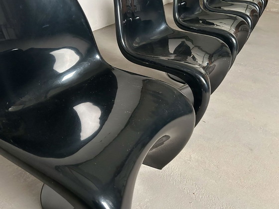 Six chaises de Verner Panton pour Fehlbaum 1975 – Herman Miller, Chaises de salle à manger, Plastic (photo 5 of 9)