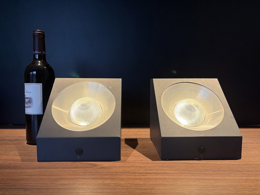 2x Raak vintage wall/ceiling lamps 1960s (model C 1587)