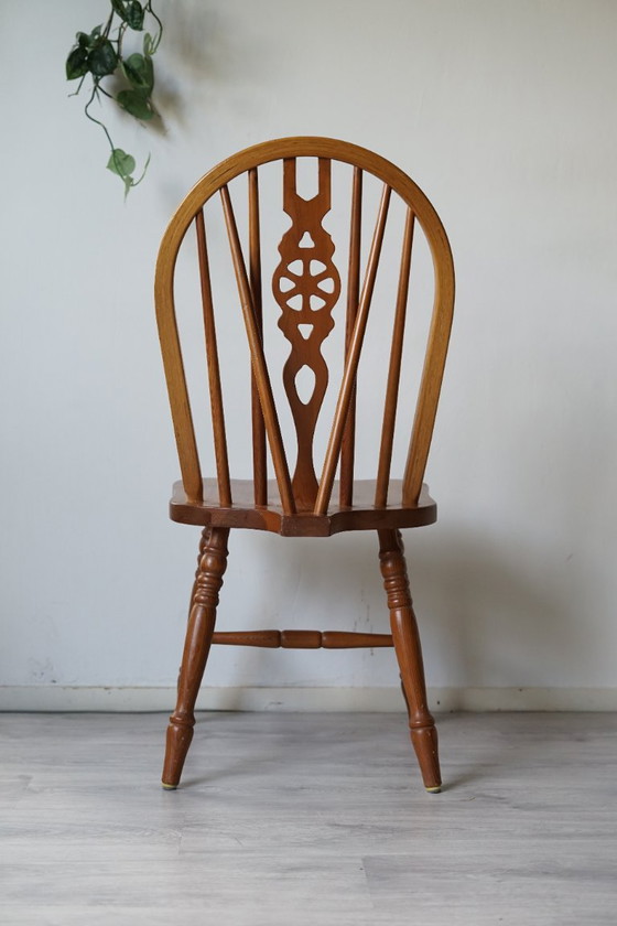 Set di 4 sedie vintage Windsor Wheelback | Anni '70/'80 – Sedie da pranzo, Legno (photo 4 of 5)