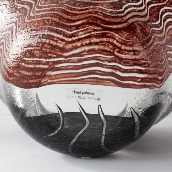 Image 1 of Bol en verre Kosta Boda 'Tonga' par Monica Backström, signé années 1980