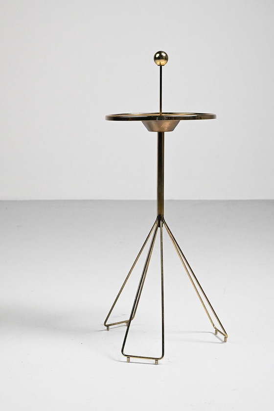 Image 1 of Vintage messing bijzettafeltje