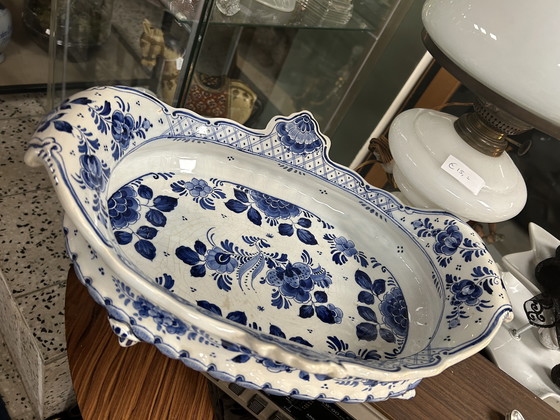 Image 1 of Handgeschilderde Delfts Blauwe serveerschaal – Royal Delft (De Porceleyne Fles)