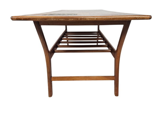 Louis van Teeffelen -  Vintage Teak Coffee Table for Wébé - 1960's, Salontafels, Keramiek, Hout, Zwart (foto 6 van 7)