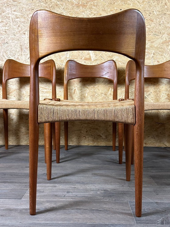 Image 1 of 6x Sedie da pranzo in teak anni '60/'70 di Niels O. Möller per J.L. Møllers anni '60