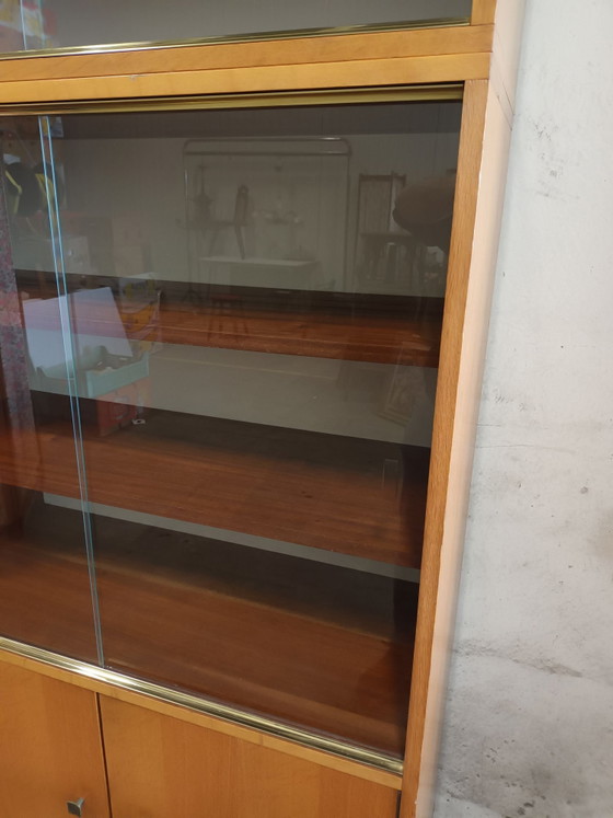Stylish display cabinet with top section – Wood, Glass (photo 5 of 13)