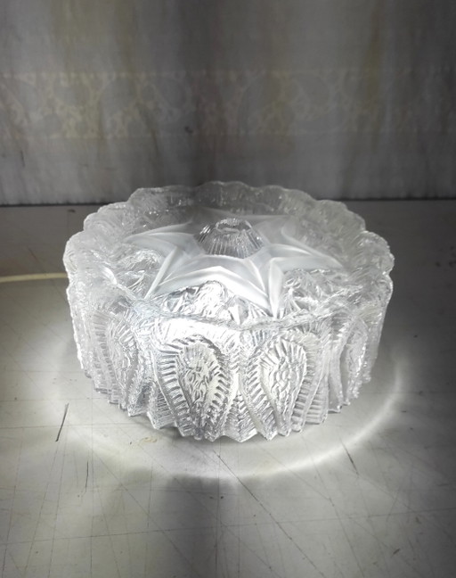 Ceiling or wall light in molded glass - 1960s/70s