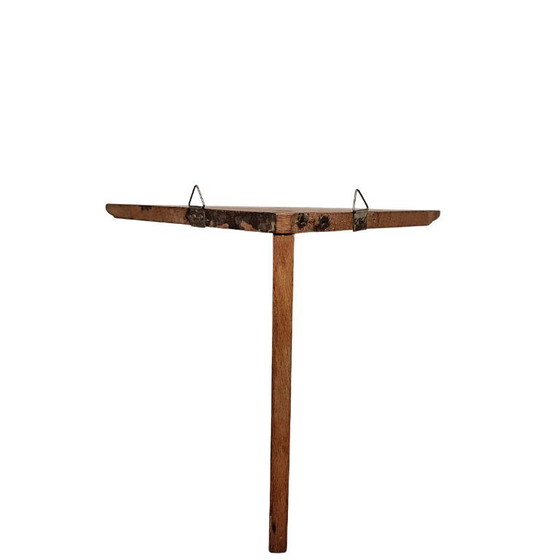 Image 1 of Oude beuken hoek wandconsole, 1e helft 20e eeuw
