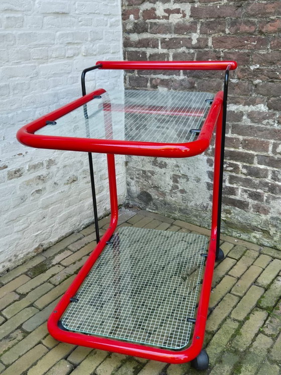Image 1 of Vintage 80s Italian Serving Trolley/Beverage Trolley/Bar Cart