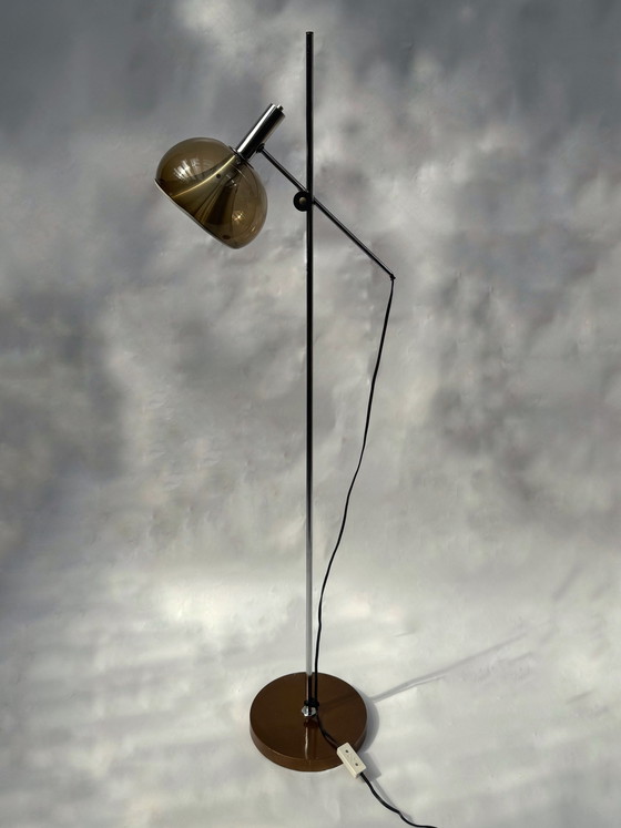 Image 1 of Lampadaire vintage réglable de Dijkstra, design de l'ère spatiale, Pays-Bas, années 1970