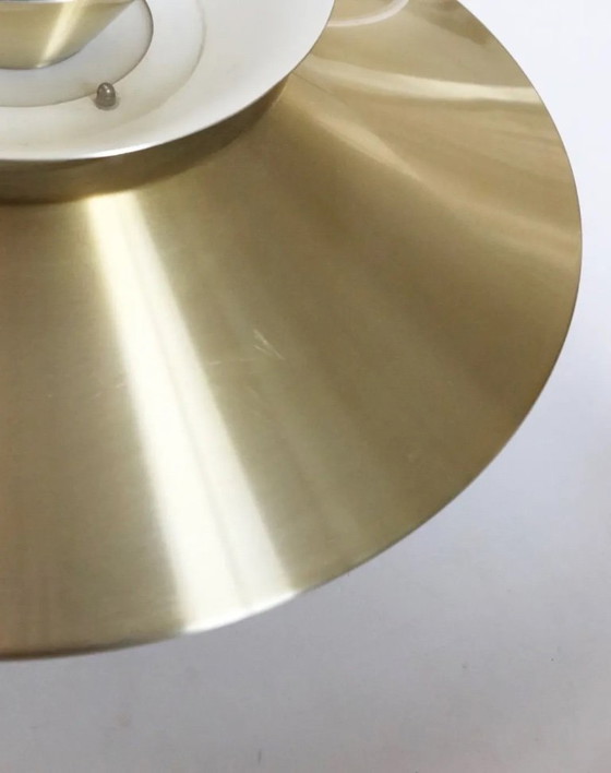 Image 1 of Vintage Danish brass pendant lamp bowl lamp retro