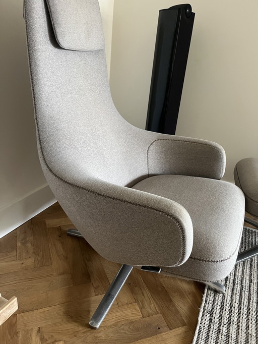 Vitra Repos Loungestoel + Ottoman