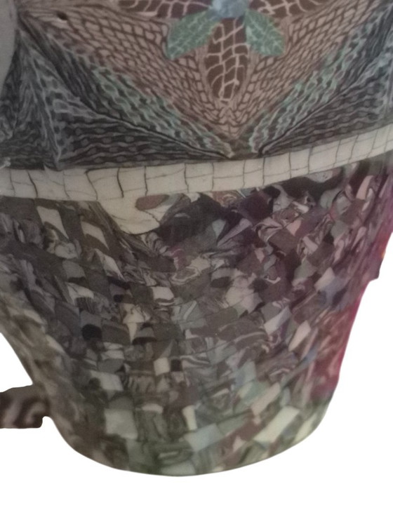 Multicolor vase with butterfly motif, jean germino vallauris, Other, Multi Color, Modern (photo 15 of 15)