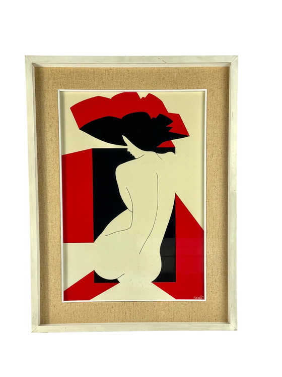 Image 1 of Amleto Dalla Costa, serigrafía original enmarcada, Milán, Italia, años 80