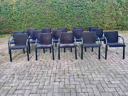 15 originele Thonet S320 stoelen – Schneider & Böhme – eetkamerstoelen, Metal