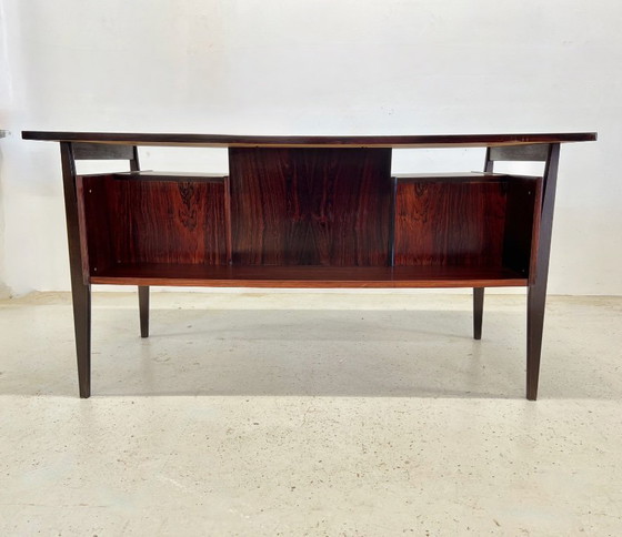 Image 1 of Rosewood Desk By Gunnar Nielsen For Tibergaard, 1960s.