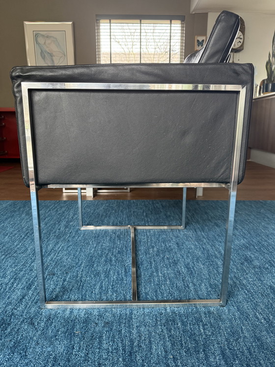 Image 1 of 🖤 ​​Chaises de salle à manger Harvink « Forum » (x6) + table design 220 x 90 cm – bois de cerisier