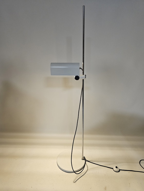 Image 1 of Lampada da terra in metallo bianco Braun Feldweg per Doria Leuchten anni '60