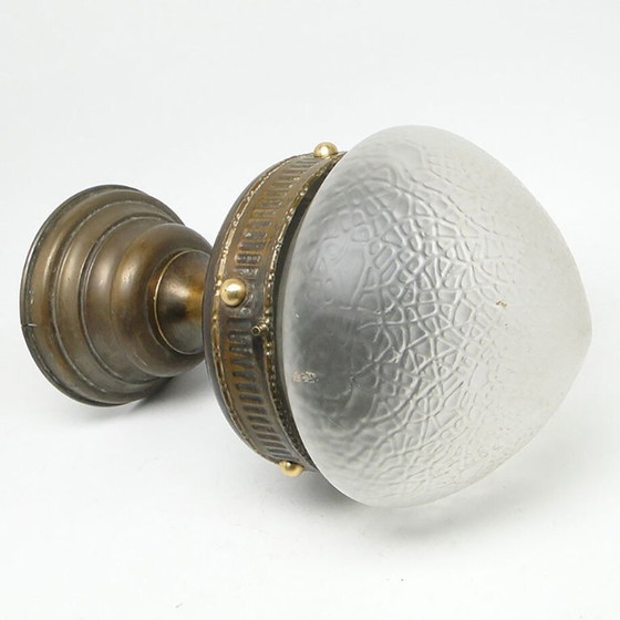 20th Century Pendant Lamp, Austro-Hungary, 1890s – Glass, Brass (photo 8 of 14)