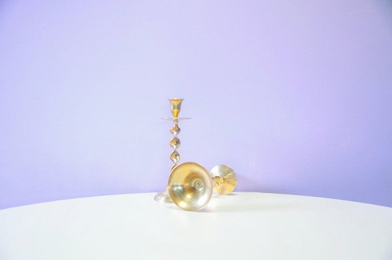 Set di 2 Portacandele in Ottone Intrecciato – Brass (photo 5 of 5)
