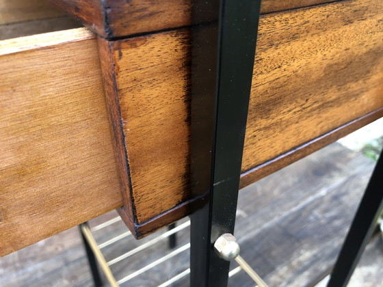 Image 1 of Vintage Side Table With Magazine Rack 1960’S